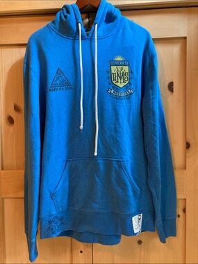 Roots of Fight Argentina #10 Maradona Blue Graphic Pullover Hoodie
